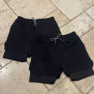2 Pair Surenow Sports Athletic Shorts